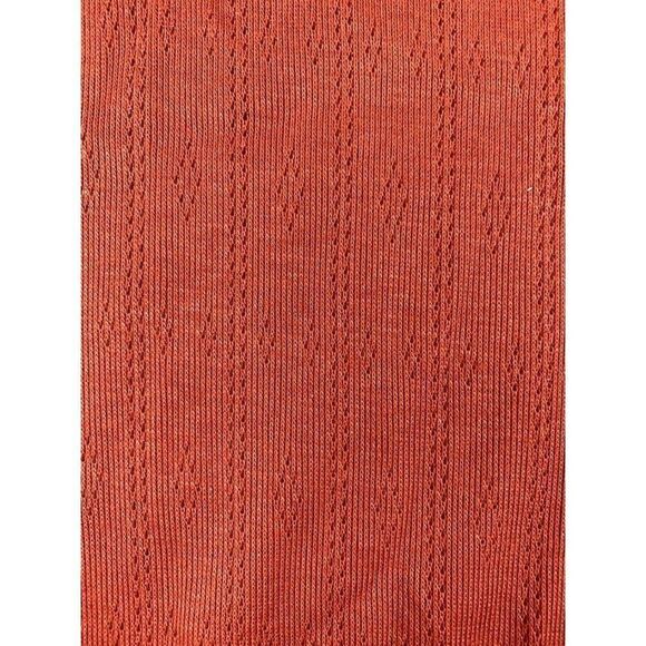 Juniors No Comment‎ Top  Pointelle Burnt Orange XL - Picture 4 of 8